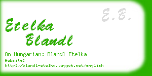 etelka blandl business card